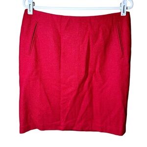 TALBOTS|Wool Blend Skirt Red Straight Pencil Skirt Women’s Size 8